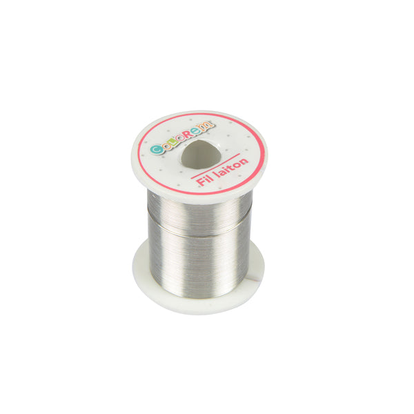 Bobine de fil en laiton argent - 15 m