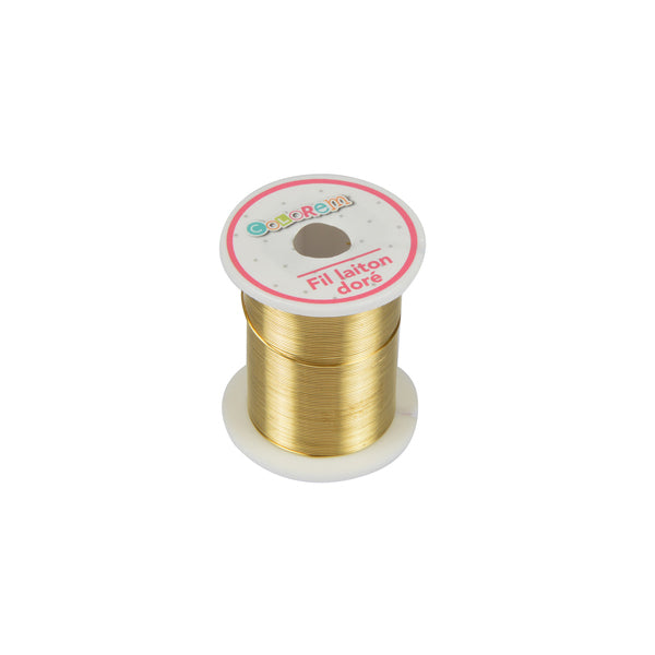Bobine de fil en laiton or - 15 m