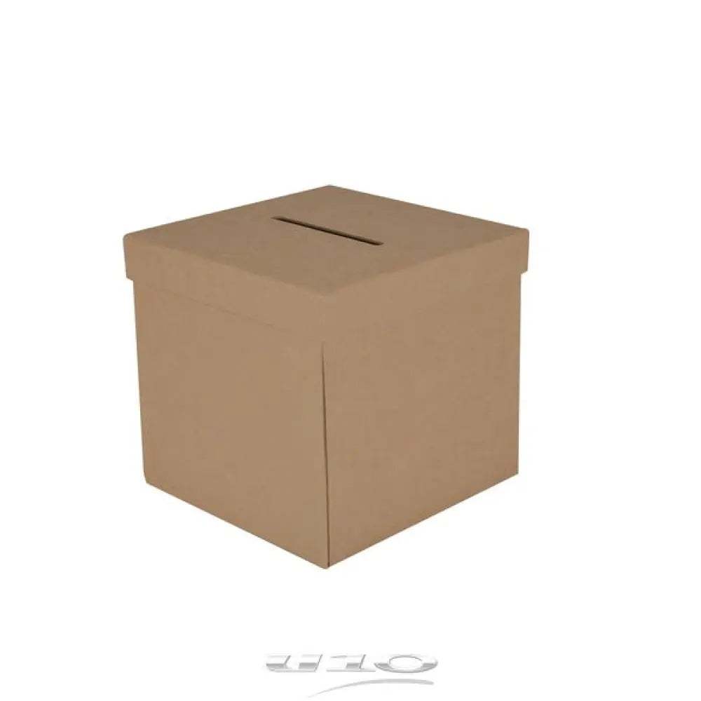 Urne / tirelire en carton Kraft à décorer - 20 x 20 x 20 cm