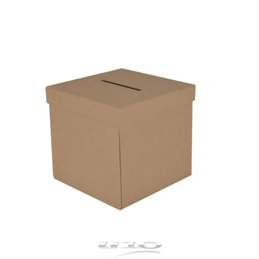 Urne / tirelire en carton Kraft à décorer - 20 x 20 x 20 cm