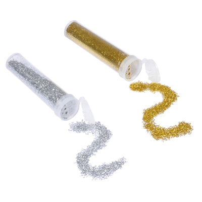 SET DE 6 TUBES PAILLETTES L10.3*l2.3*H18.3CM OR ET ARGENT