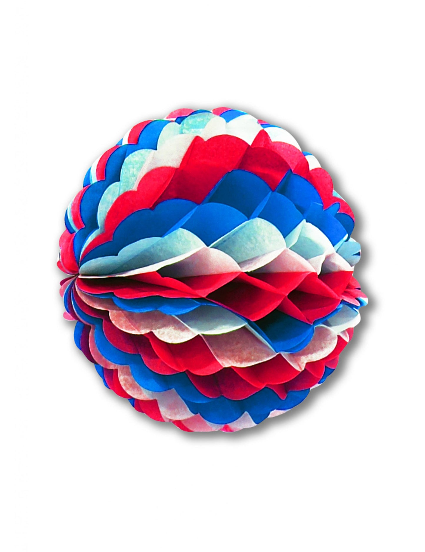 Boule en papier alvéolé Tricolore France