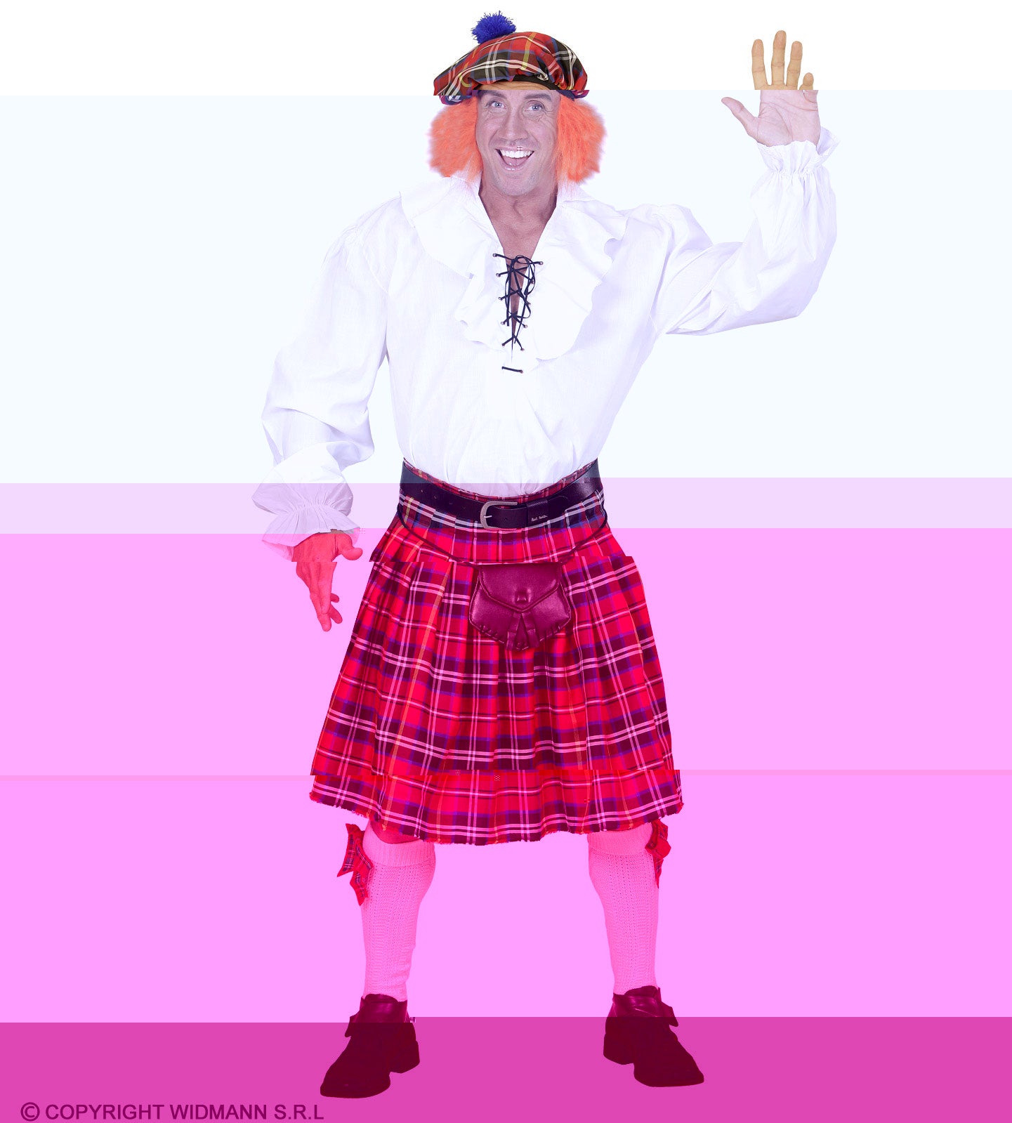 ECOSSAIS (kilt, chapeau avec cheveux)