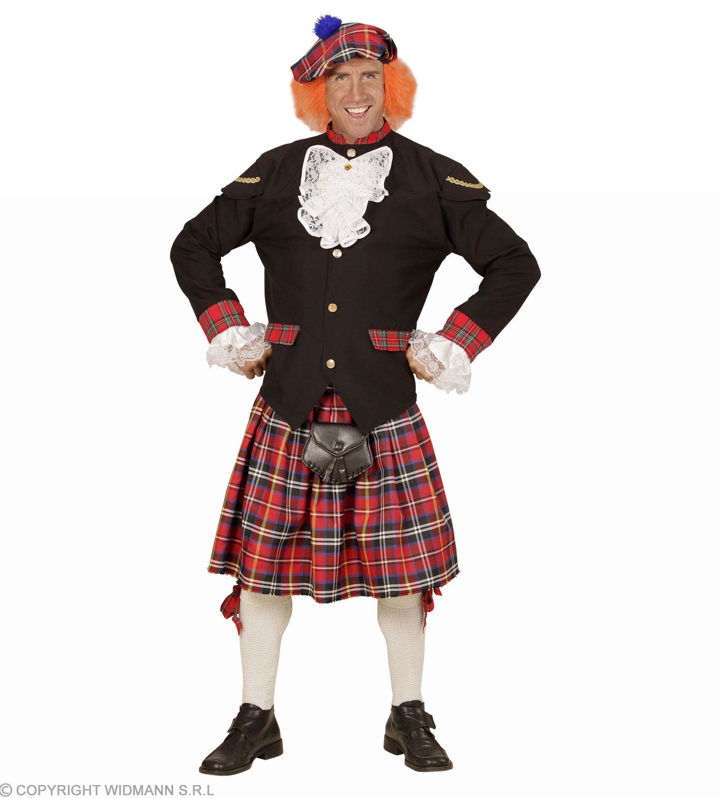 ECOSSAIS (kilt, chapeau avec cheveux)