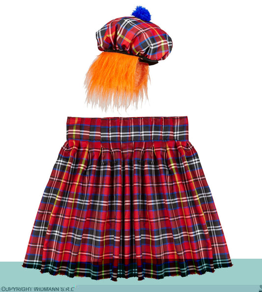 ECOSSAIS (kilt, chapeau avec cheveux)