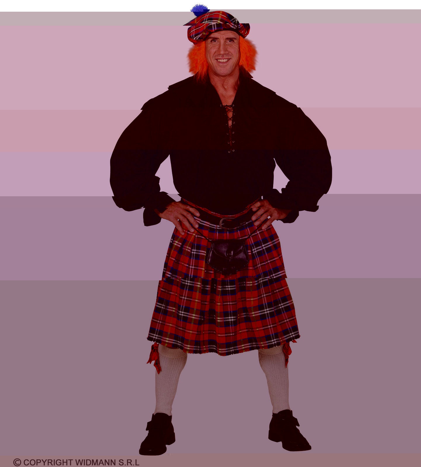 ECOSSAIS (kilt, chapeau avec cheveux)