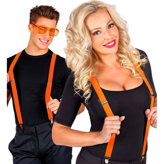 Paire de Bretelles Orange Néon