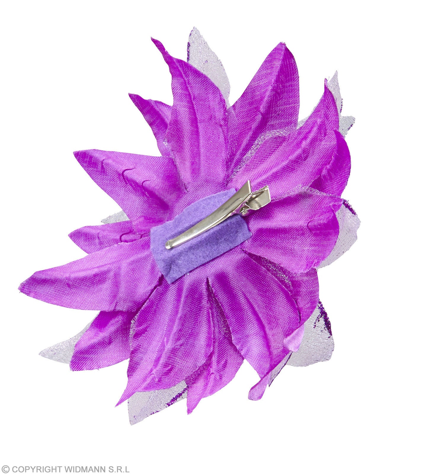 Clip pour cheveux fleur violette brillante