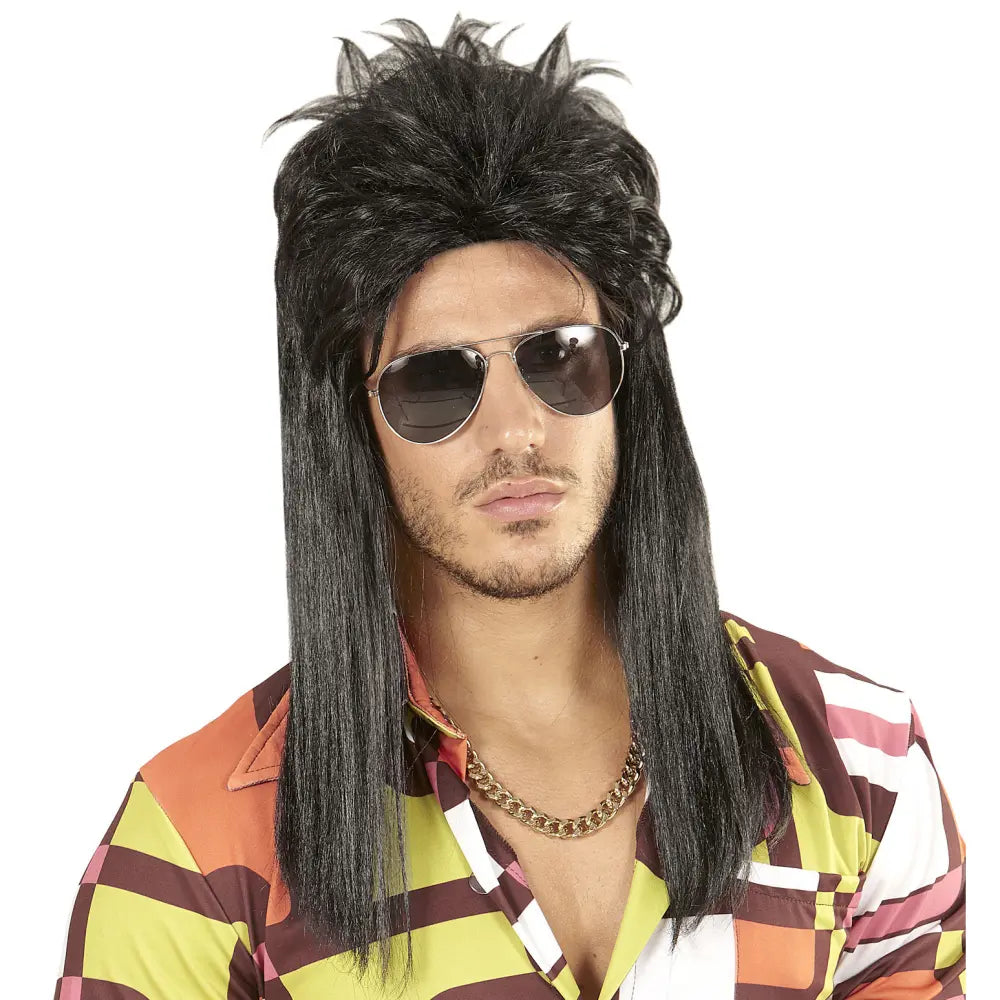 Perruque Vokuhila Noire