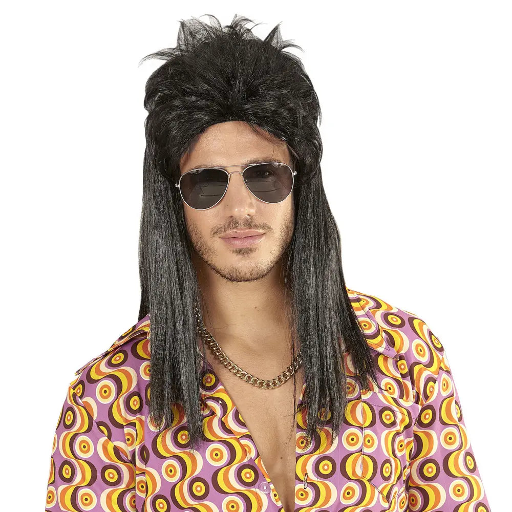 Perruque Vokuhila Noire