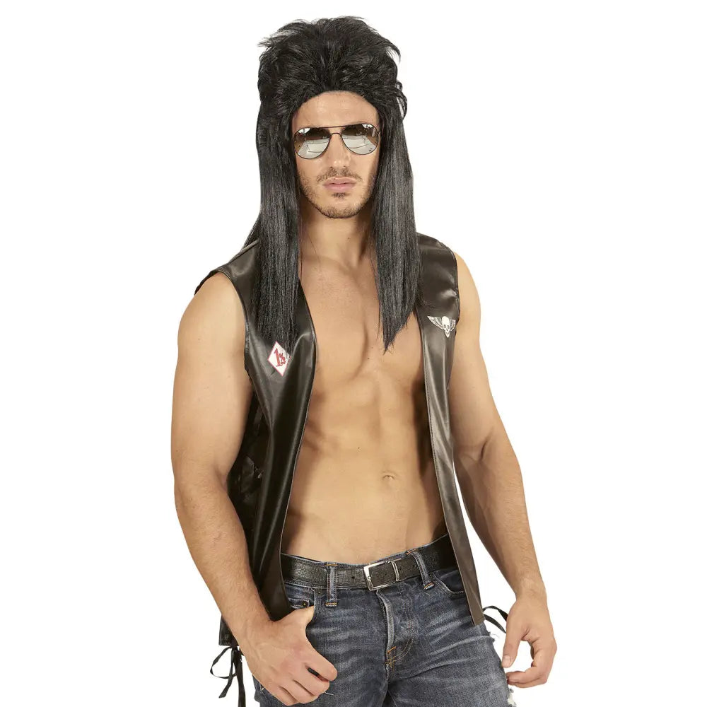 Perruque Vokuhila Noire