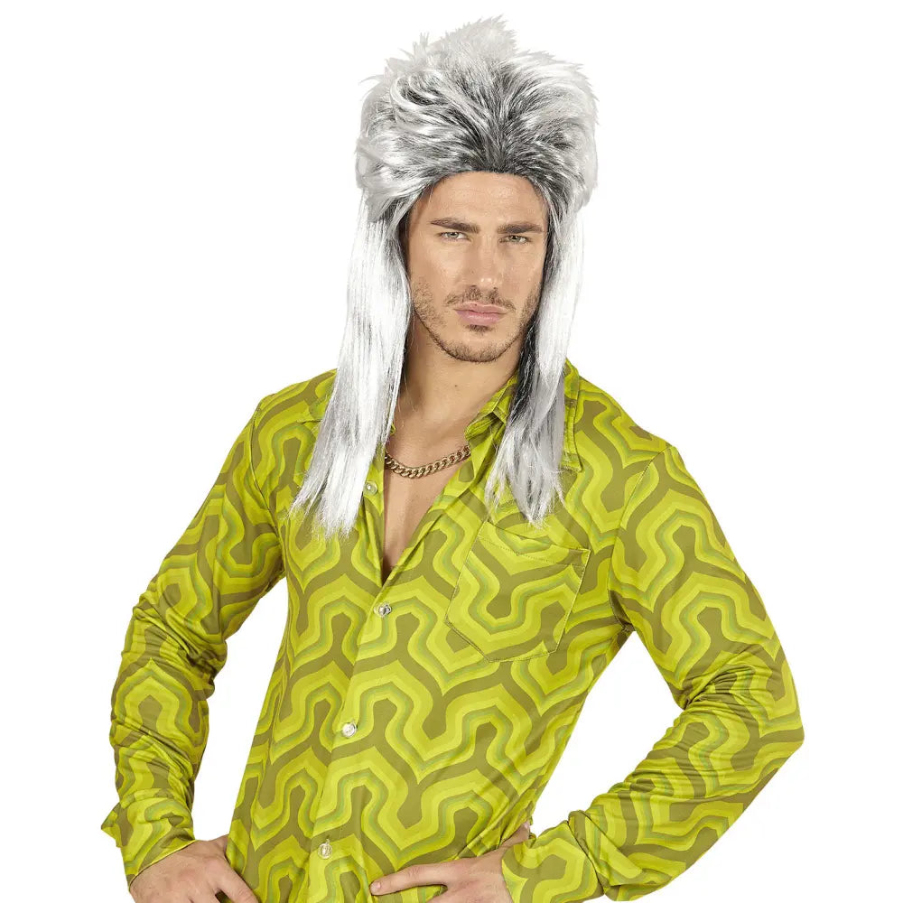 Perruque Vokuhila Grise