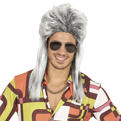 Perruque Vokuhila Grise