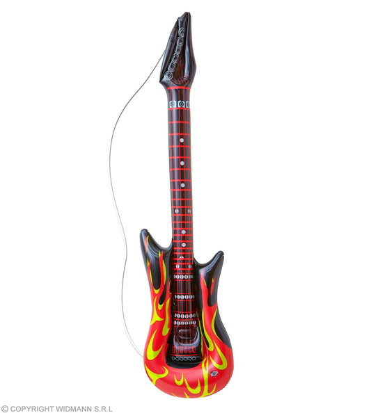 GUITARE AVEC FLAMME GONFLABLE DE ROCK STAR 105 cm