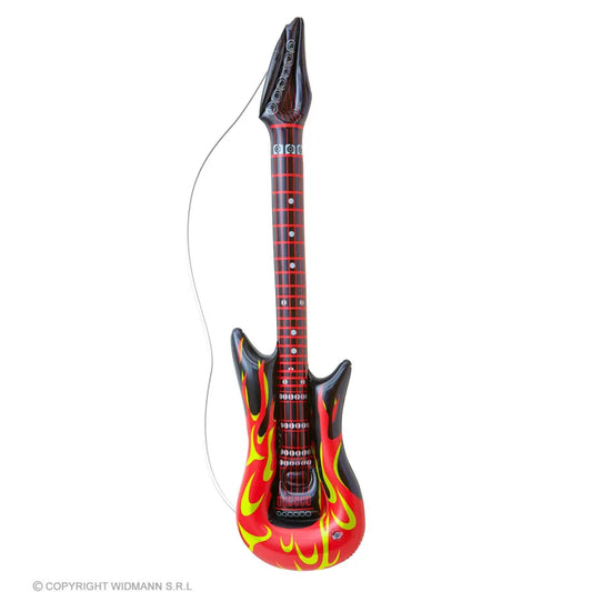 GUITARE AVEC FLAMME GONFLABLE DE ROCK STAR 105 cm