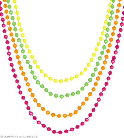 Set de "4 COLLIERS DE PERLES NEON"