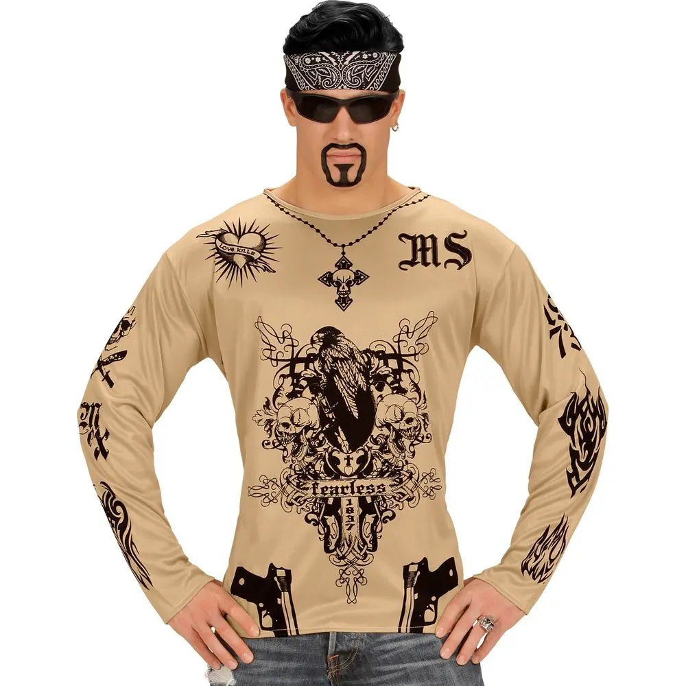 Tattoo Tshirt Homme ''Latino Gangster'' - M/L