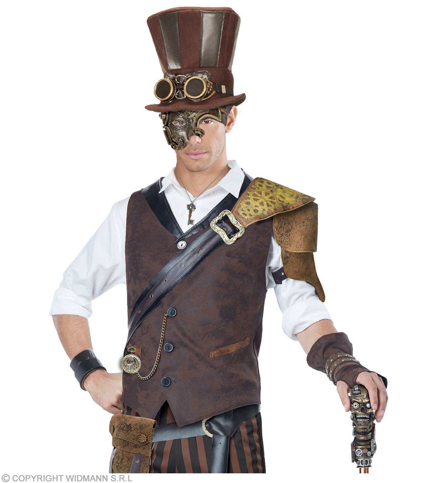 DEMI-MASQUE STEAMPUNK CUIVRE