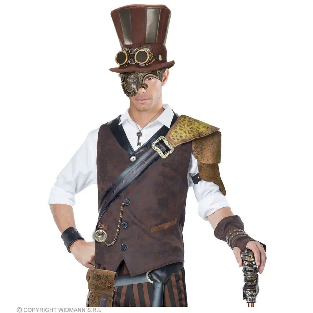 DEMI-MASQUE STEAMPUNK CUIVRE