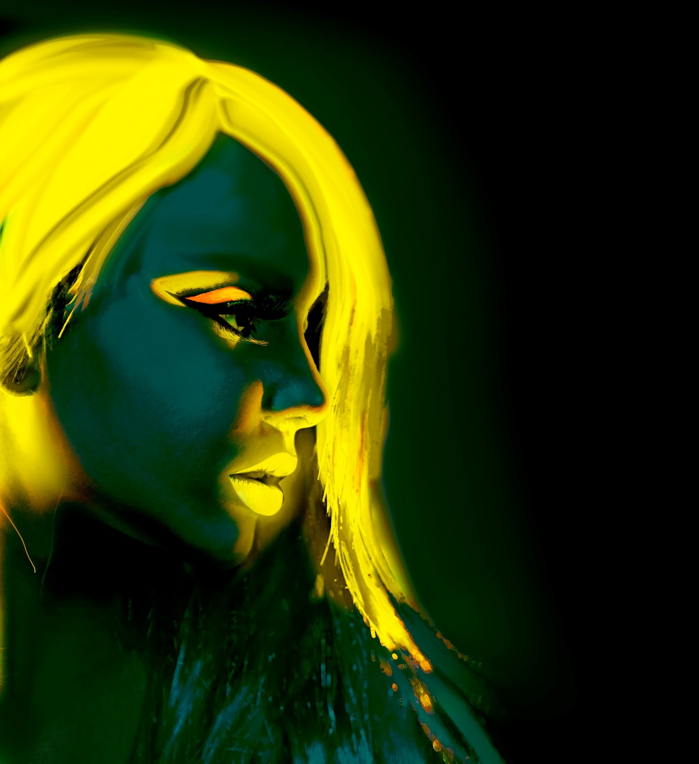 Maquillage Jaune Fluo - Néon