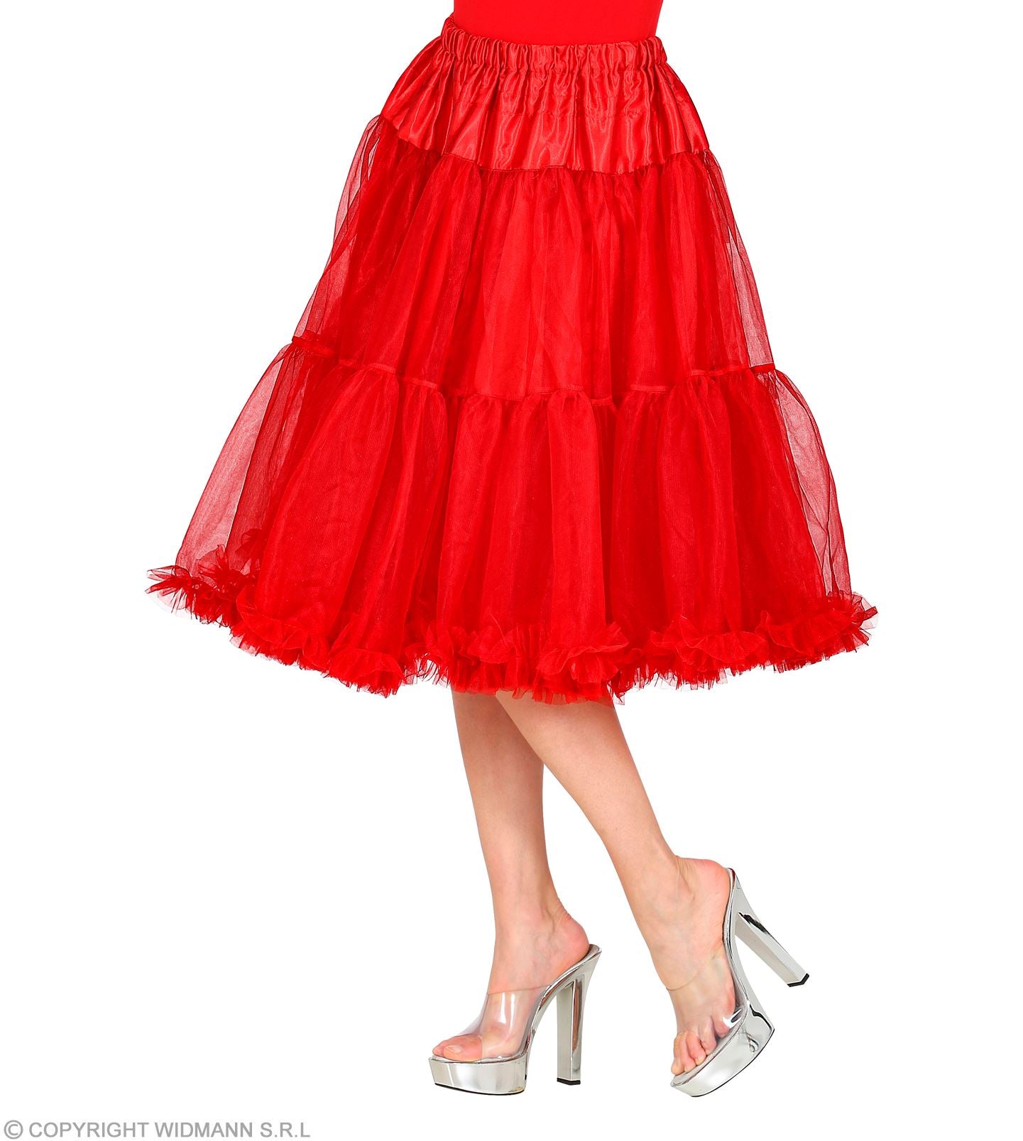 JUPE/JUPON EN TULLE ROUGE 65 cm