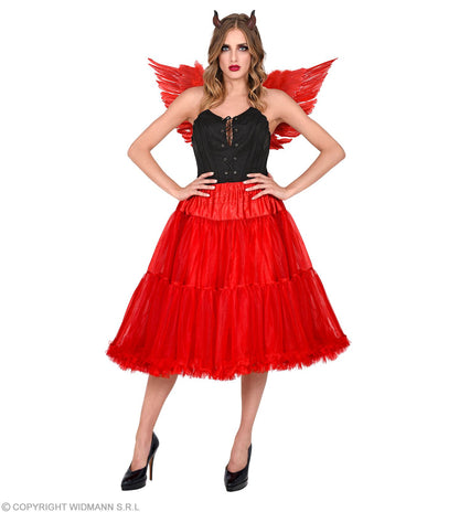 JUPE/JUPON EN TULLE ROUGE 65 cm