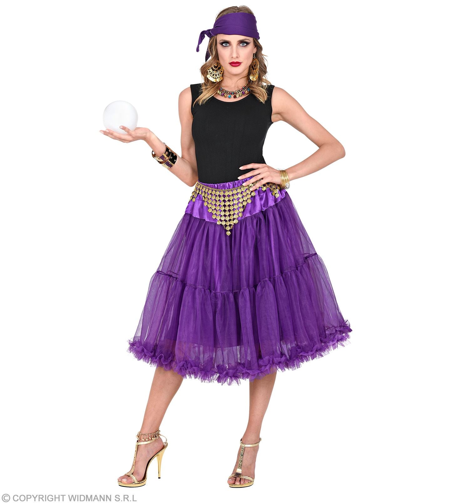 JUPE/JUPON EN TULLE VIOLET 65 cm