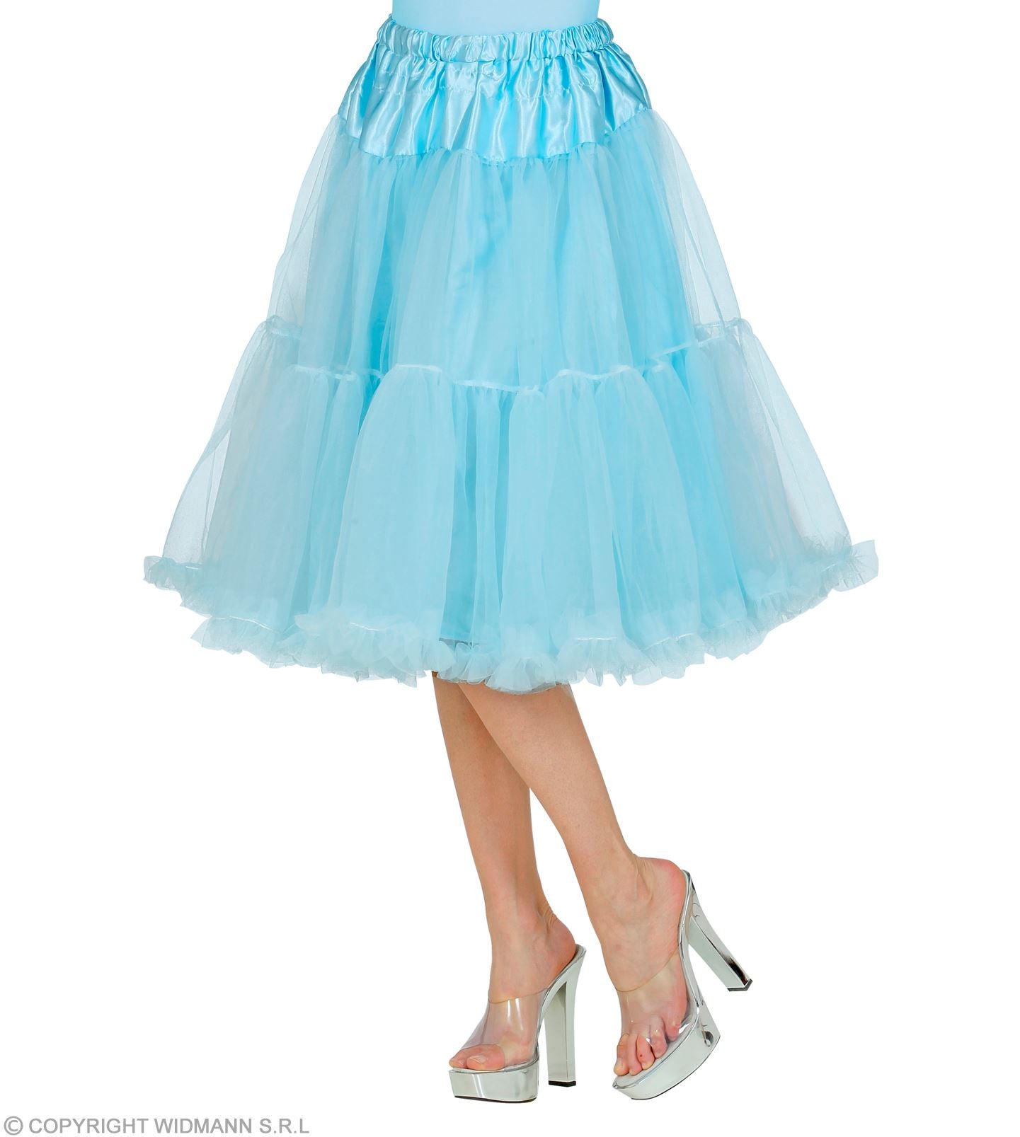 JUPE/JUPON EN TULLE BLEU AZUR 65 cm