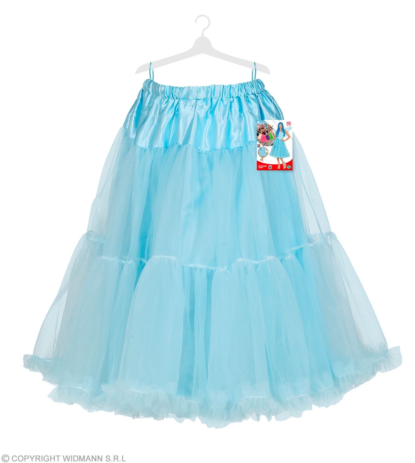 JUPE/JUPON EN TULLE BLEU AZUR 65 cm