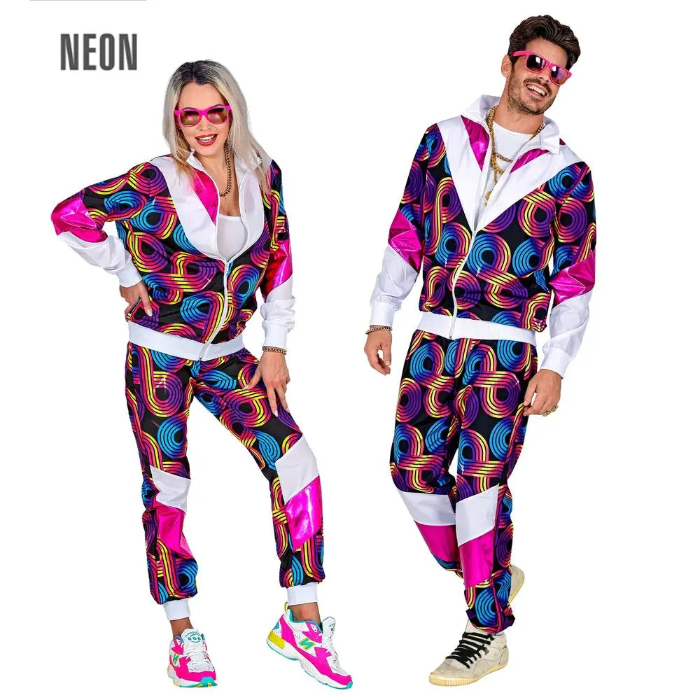 Costume Adulte Années 80 Néon - S