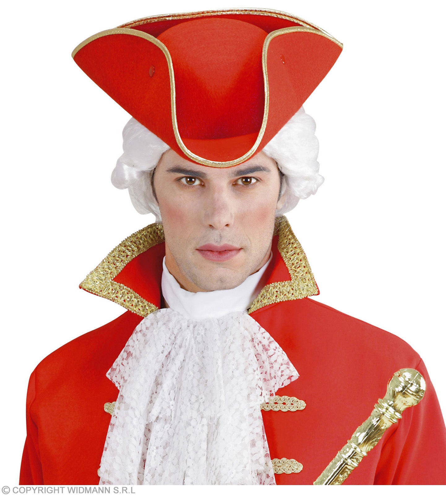 TRICORNE ROUGE en feutre