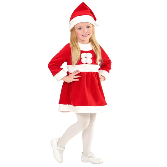 Costume Miss Santa Fille - 1-2 ans