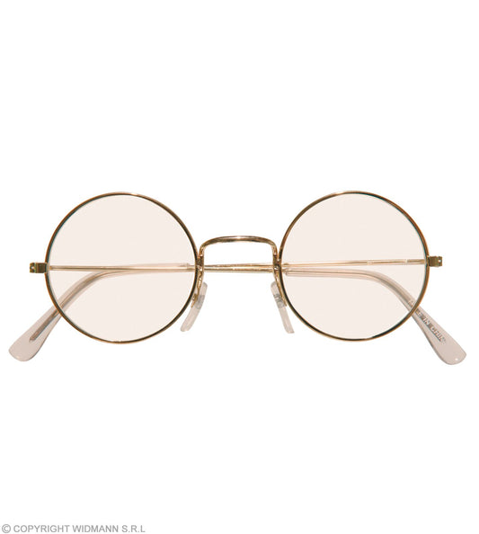 "LUNETTES DORES AVEC VERRES" forme ronde