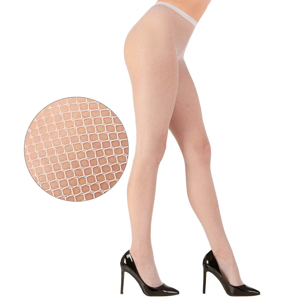 Collant Résille Blanc - Taille XL