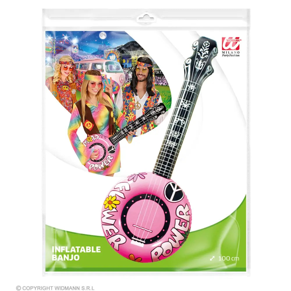 BANJO GONFLABLE ROSE 100 cm
