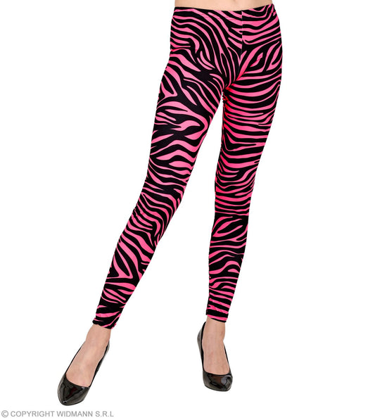 LEGGINGS DES ANNEES 80 ANIMALIER ROSE"