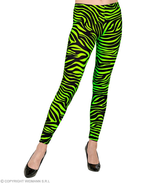 LEGGINGS DES ANNEES 80 ANIMALIER VERT"