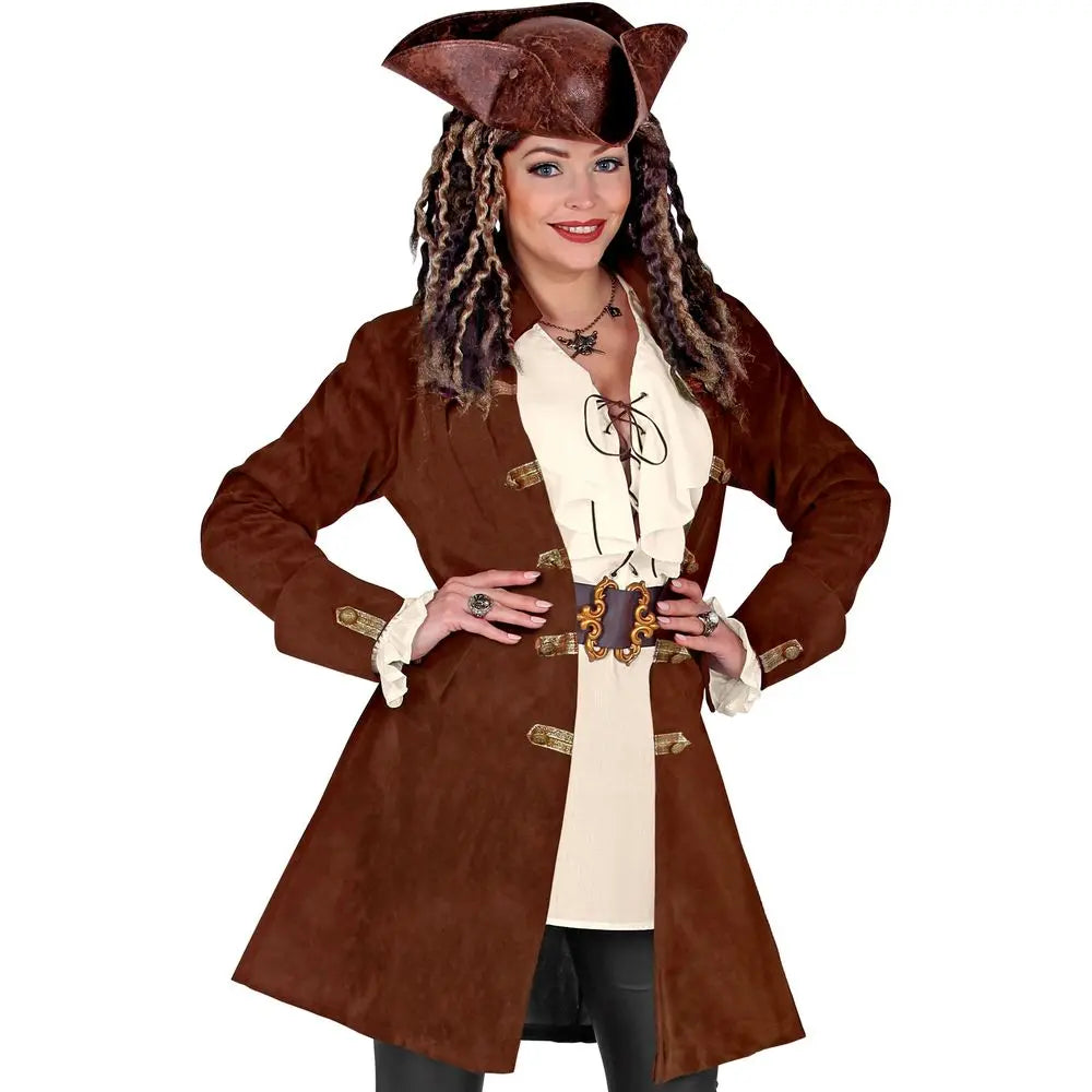 Veste Femme Pirate Capitaine Marron - L/XL