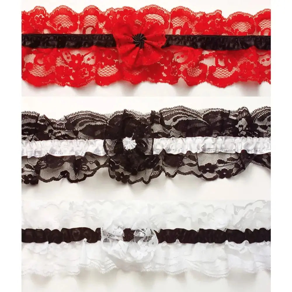 Jarretière en Dentelle Noir / Blanc