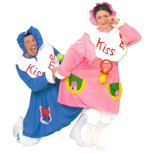 Costume Adulte ''Bébé'' Azur et Rose - S
