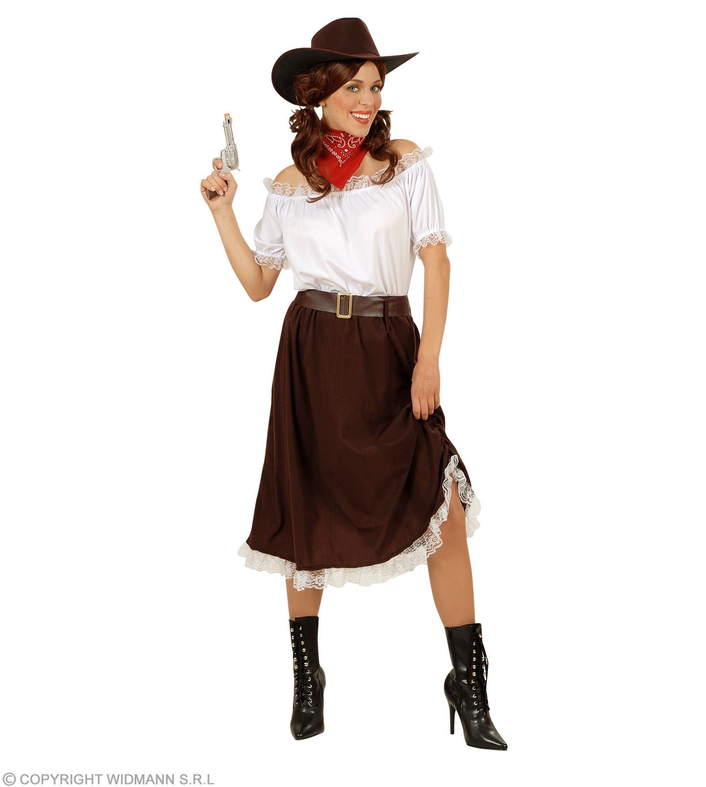 "COW-GIRL" (chemise, jupe, ceinture, cM