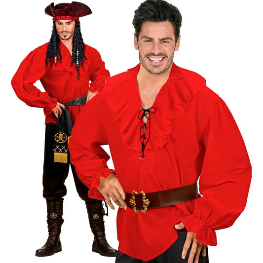 Chemise Pirate Adulte Rouge - M/L