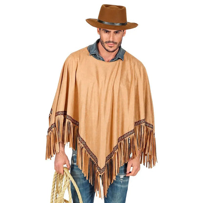 Poncho aspect Daim - Marron - Taille Unique
