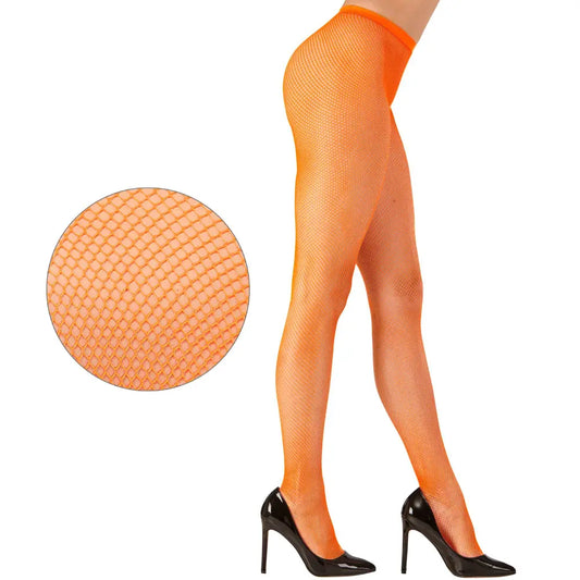Collant Résille Néon Orange - Taille Standard