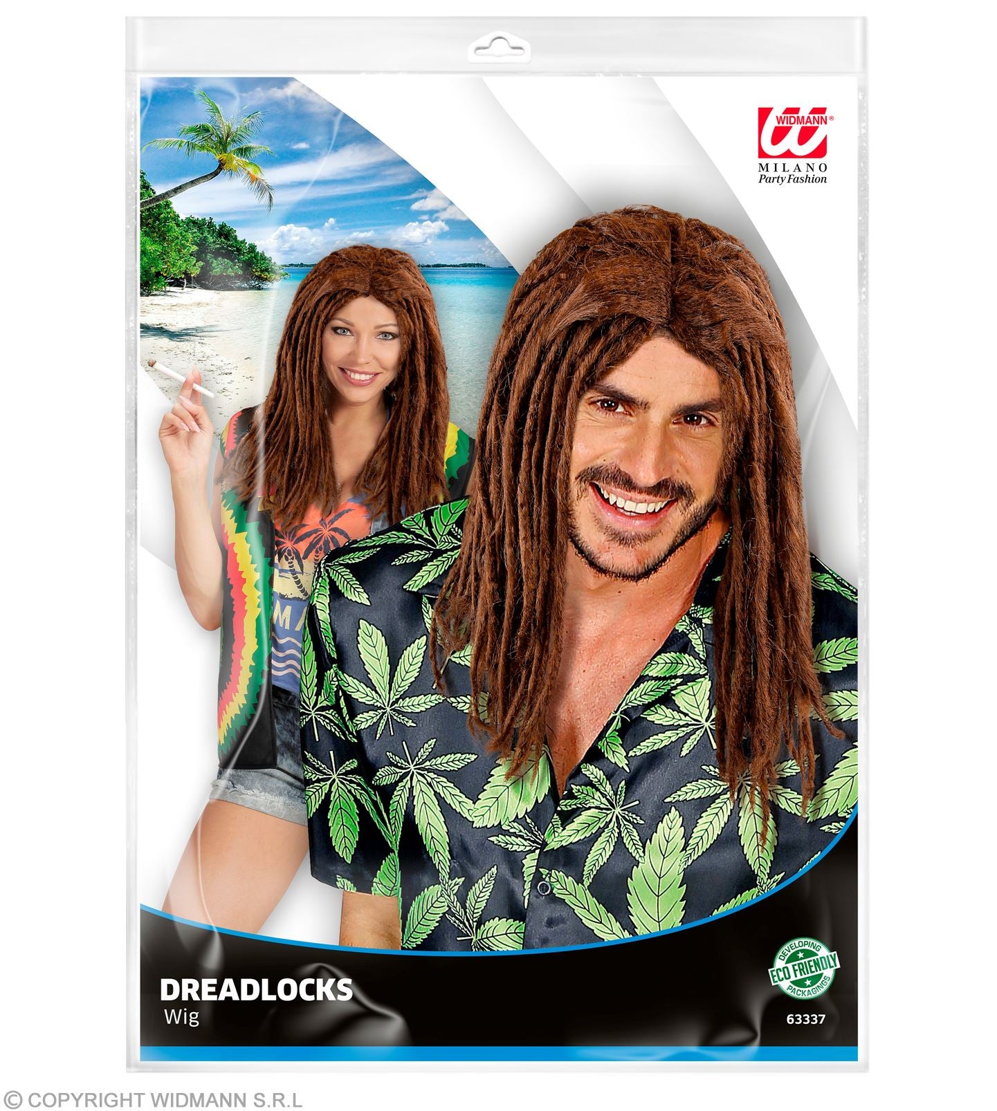 PERRUQUE DREADLOCKS BRUNE en sachet