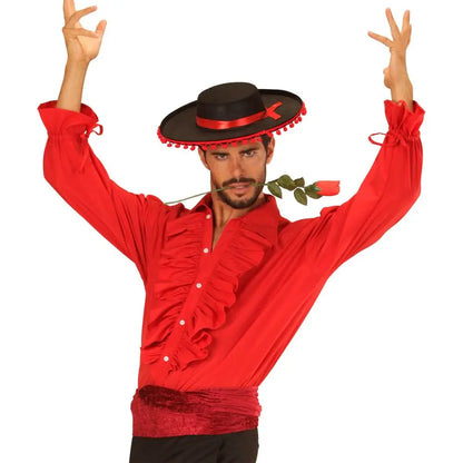 Chemise Homme ''Ruffle'' Rouge - M/L