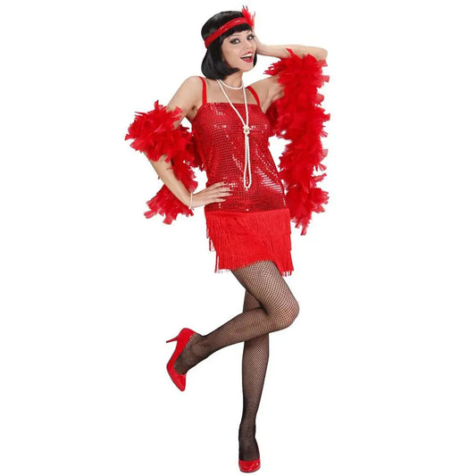 Costume Femme Charleston Rouge - S