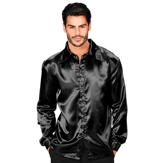 Chemise Homme 70's Disco Noir - XL