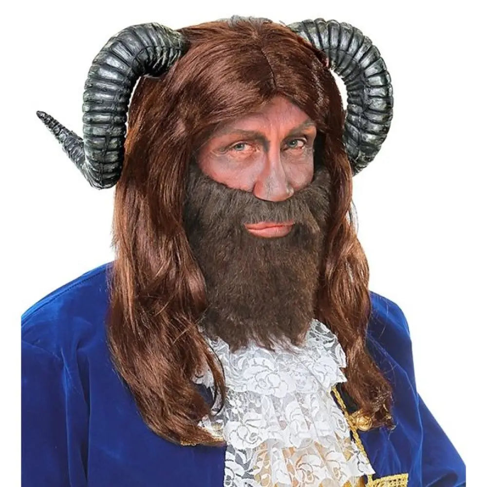 Perruque avec cornes "La Belle est la Bête"