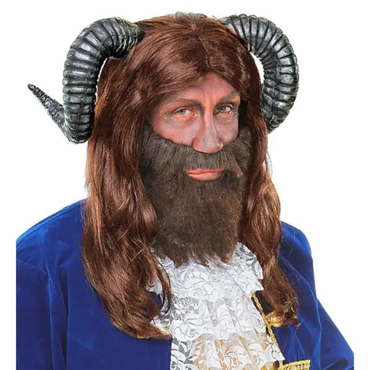 Perruque avec cornes "La Belle est la Bête"